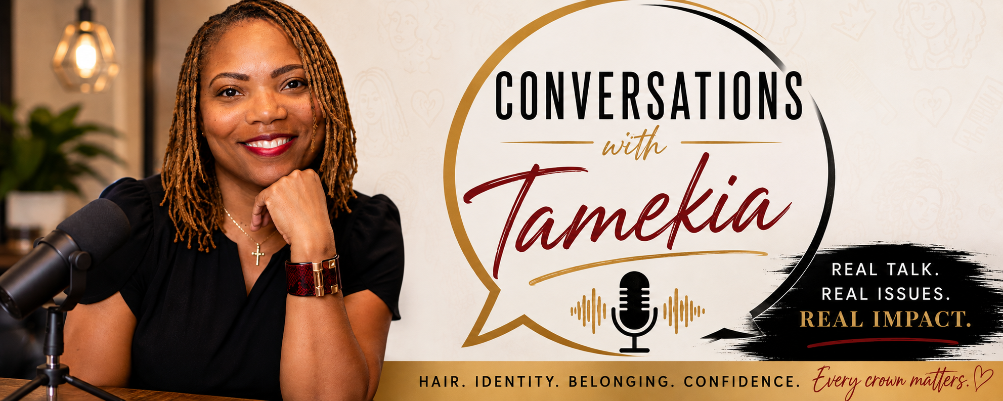 Conversations with Tamekia — YouTube channel banner